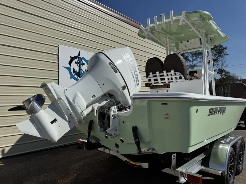 Slide: The Image of 2026 Sea Pro 230 Bay boat with Suzuki outboard motor. - 3