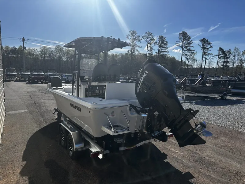 Slide: The Image of 2026 Sea Pro 250 Bay boat with Suzuki outboard motor. - 3