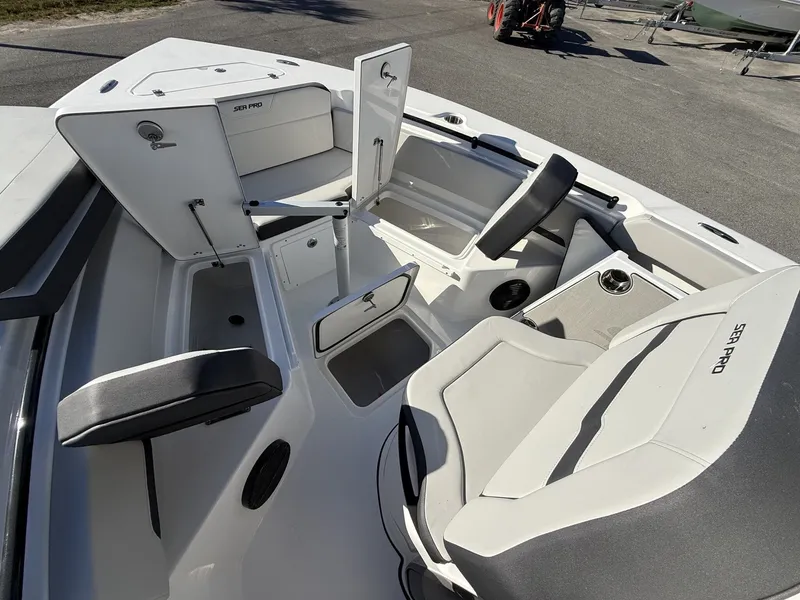 Slide: The Image of Interior view of the 2026 Sea Pro 245FLX boat. - 6