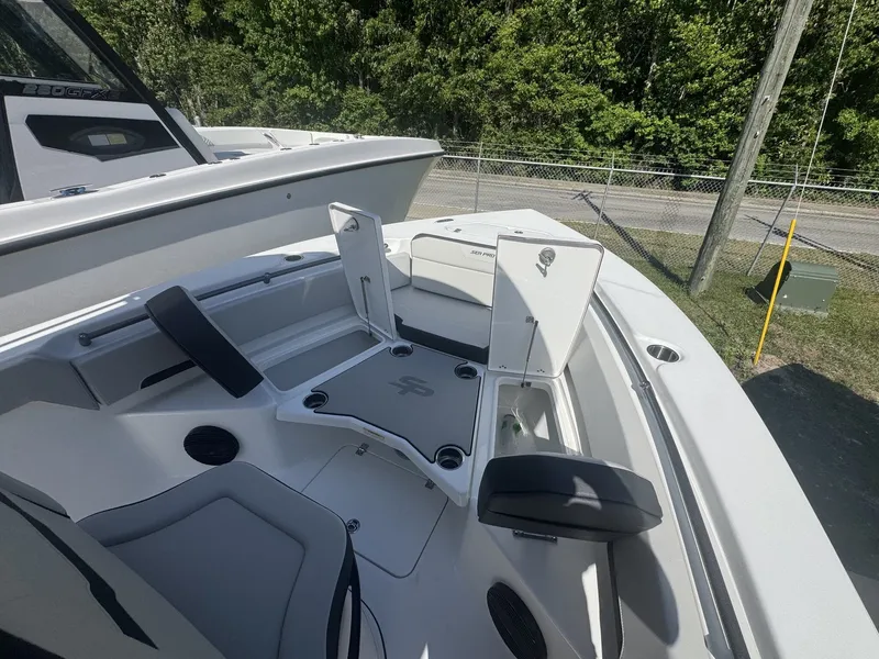 Slide: The Image of Interior view of the 2026 Sea Pro 245FLX R boat. - 12