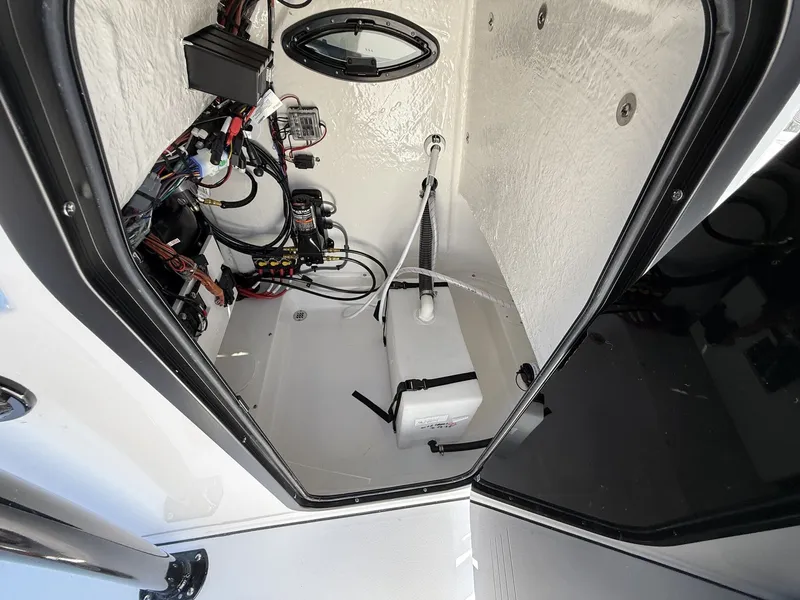 Slide: The Image of Interior of 2026 Sea Pro 250 Bay with wiring. - 5