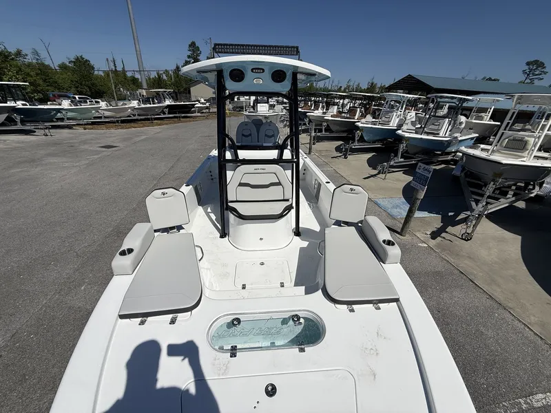 Slide: The Image of 2026 Sea Pro 250 Bay boat in a parking lot. - 7