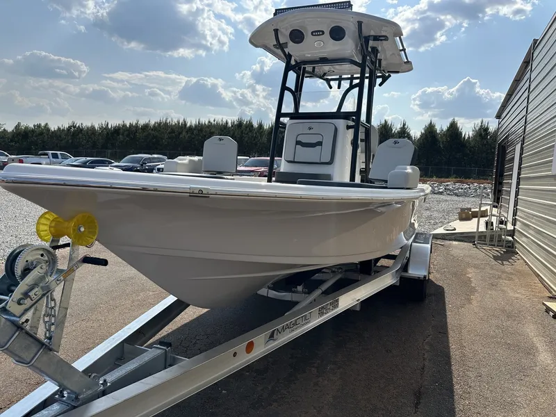 Slide: The Image of 2026 Sea Pro 230 Bay boat on trailer in sunny weather. - 10