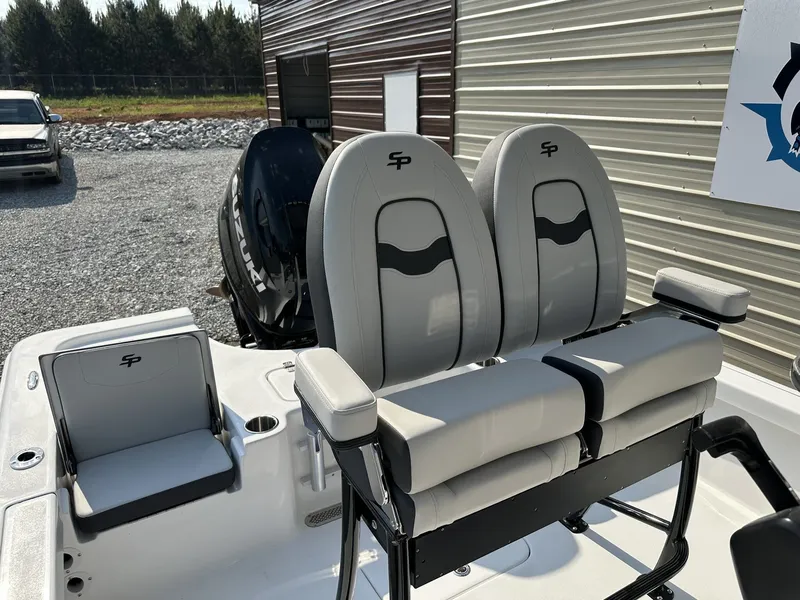 Slide: The Image of Interior of 2026 Sea Pro 230 Bay with gray seating. - 7