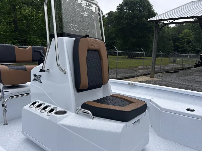 Slide: The Image of 2026 Xpress H20B Bay boat with modern seating design. - 6