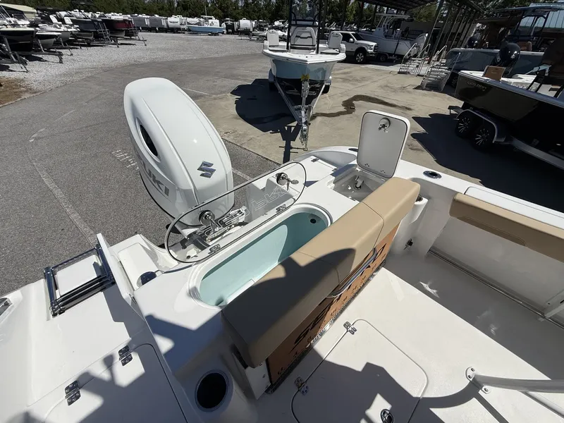 Slide: The Image of 2026 Sea Pro 222 Center Console with Suzuki engine at boat show. - 14