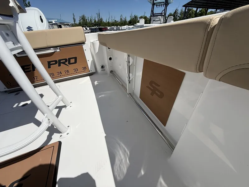 Slide: The Image of Interior of Sea Pro 222 Center Console boat, model year 2026. - 8