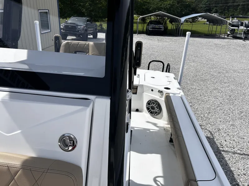 Slide: The Image of Interior view of Blazer Bay 2440 boat, model 2026. - 9