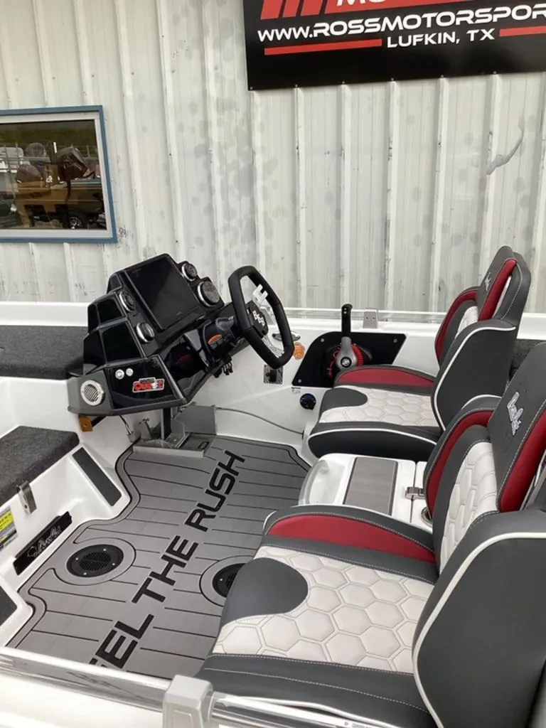 Slide: The Image of Interior of 2026 Bass Cat Cougar FTD SP with modern features. - 11