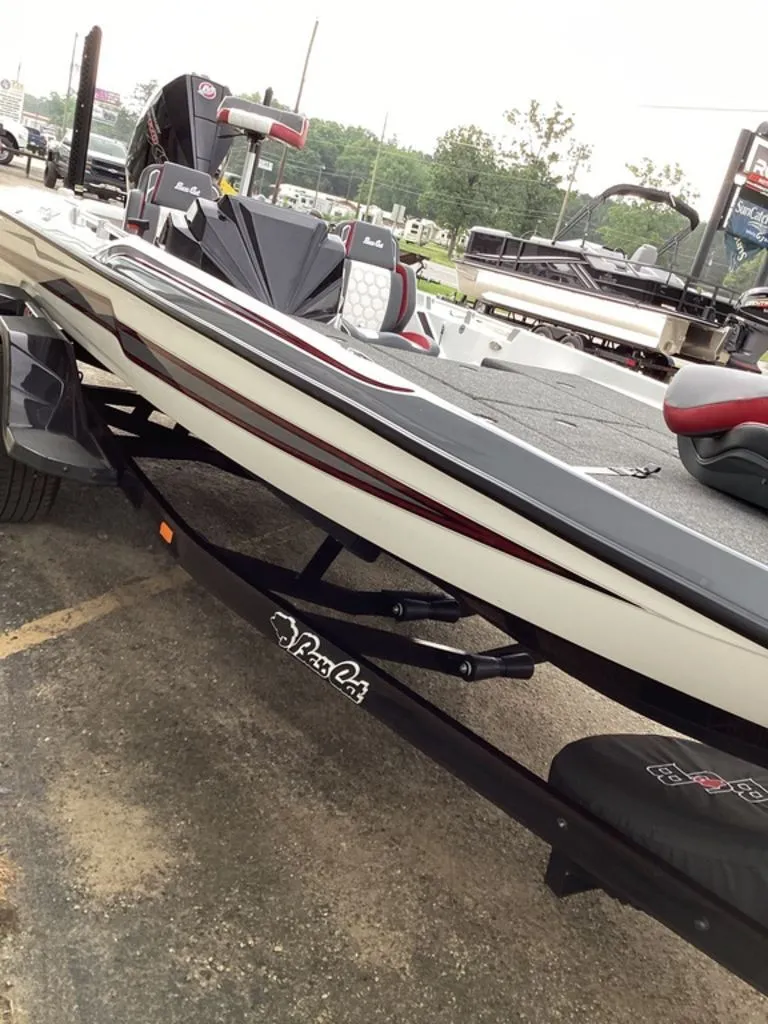 Slide: The Image of 2026 Bass Cat Cougar FTD SP boat on a trailer. - 20