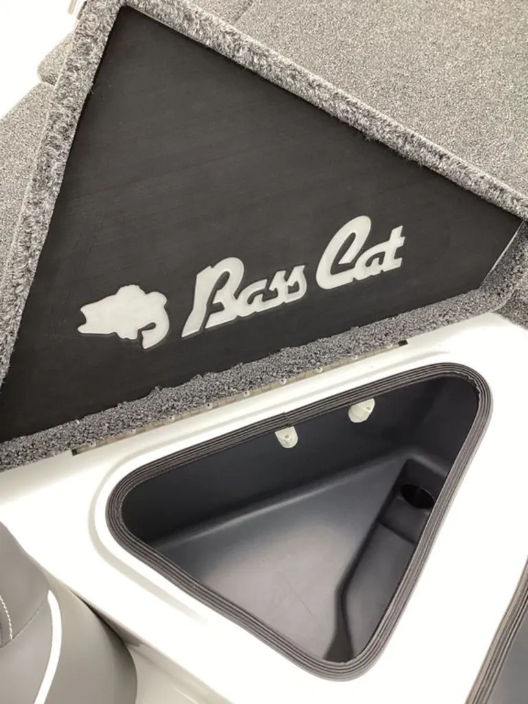 Slide: The Image of Bass Cat Cougar FTD SP 2026 storage compartment with logo. - 31