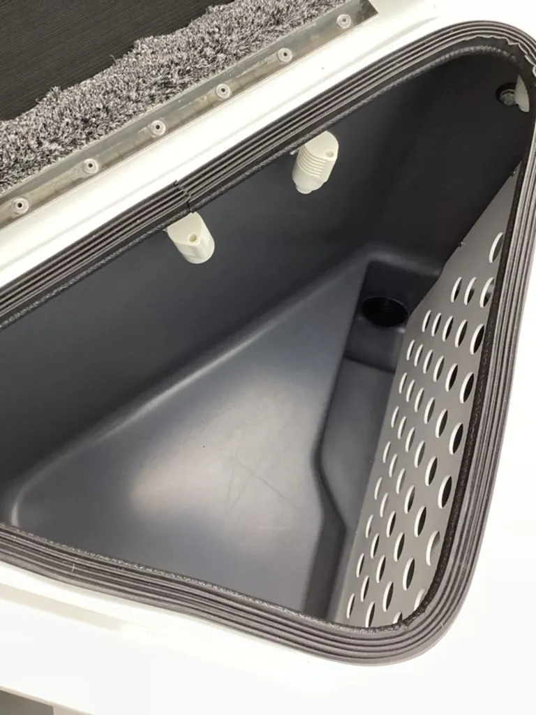 Slide: The Image of Interior view of Bass Cat Cougar FTD SP 2026 storage compartment. - 32