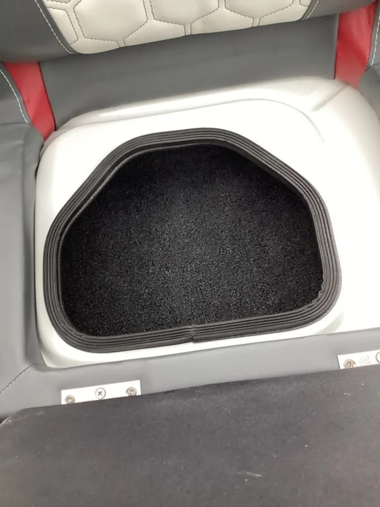 Slide: The Image of Bass Cat Cougar FTD SP 2026 seat compartment with black carpet. - 39