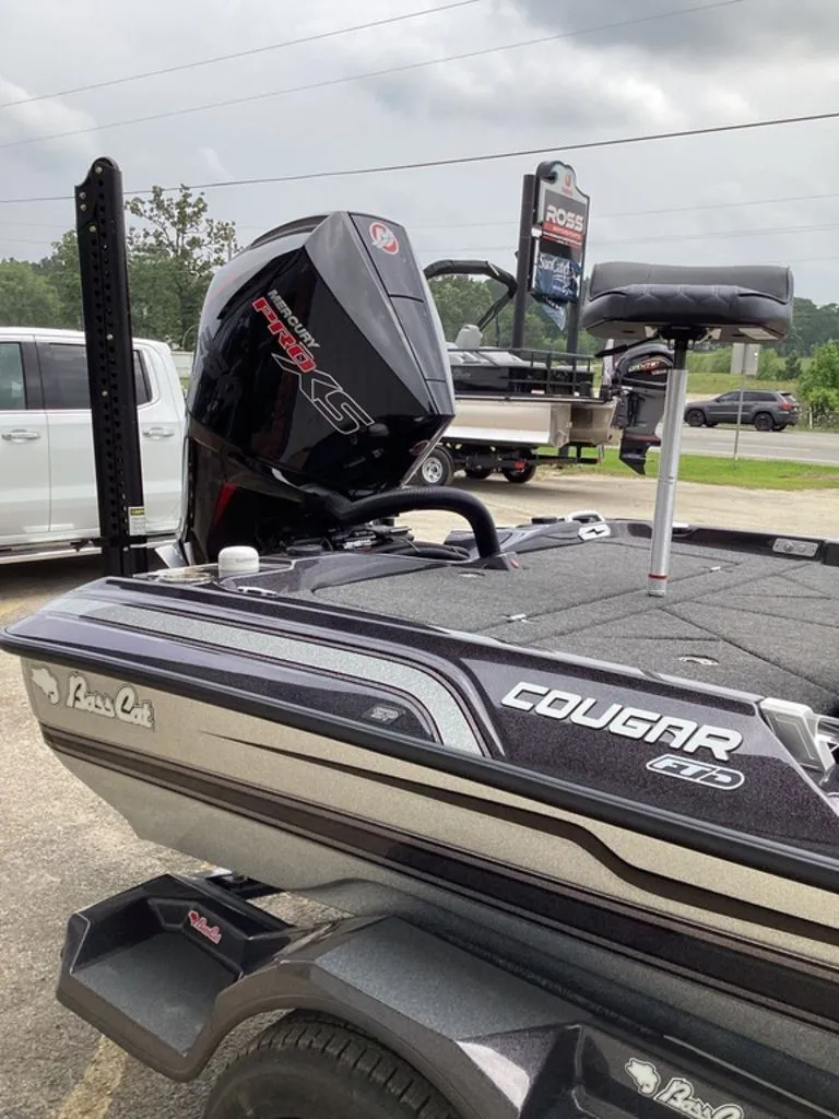 Slide: The Image of 2026 Bass Cat Cougar FTD SP boat with Mercury Pro XS engine. - 26