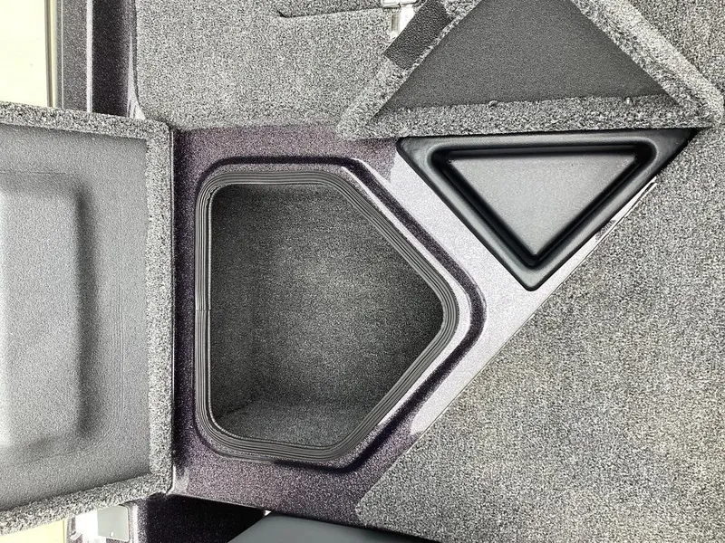 Slide: The Image of Interior of 2026 Bass Cat Cougar FTD SP with storage compartment. - 30