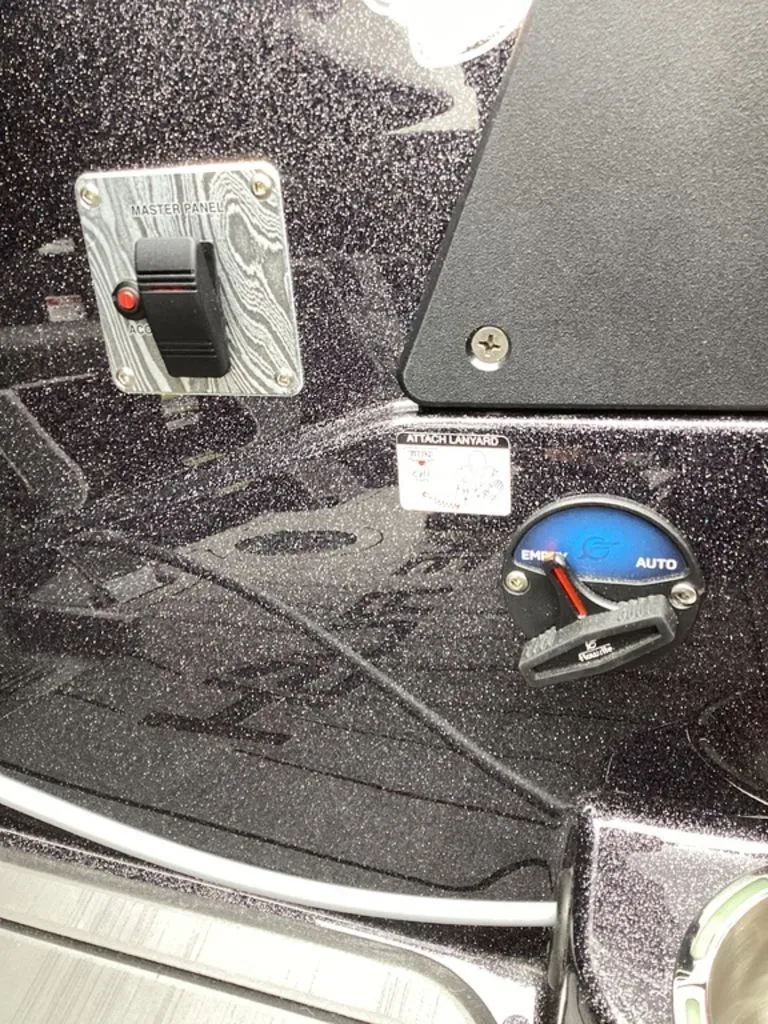 Slide: The Image of Control panel of 2026 Bass Cat Cougar FTD SP boat. - 44
