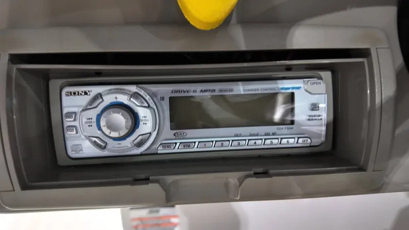 Slide: The Image of Sony car stereo in a 2007 Crownline 240 LS boat. - 19