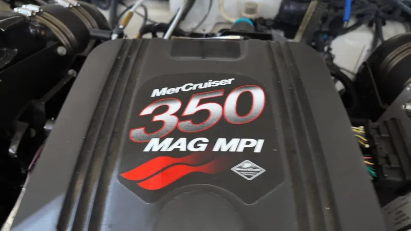 Slide: The Image of MerCruiser 350 MAG MPI engine in 2007 Crownline 240 LS boat. - 35