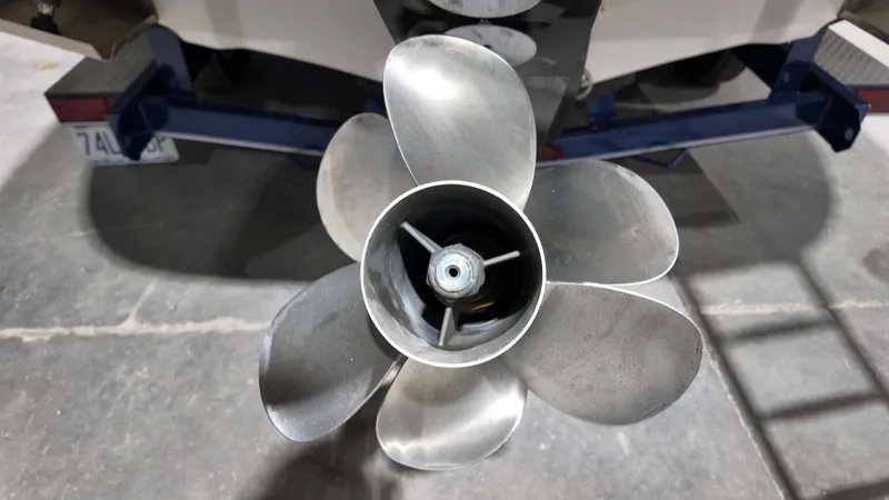Slide: The Image of Close-up of a Crownline 240 LS 2007 boat propeller. - 7