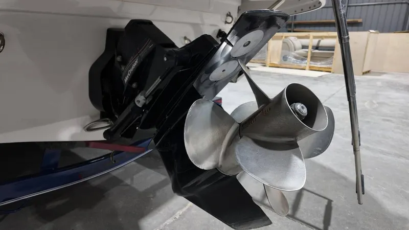 Slide: The Image of Close-up of a 2007 Crownline 240 LS boat propeller. - 8