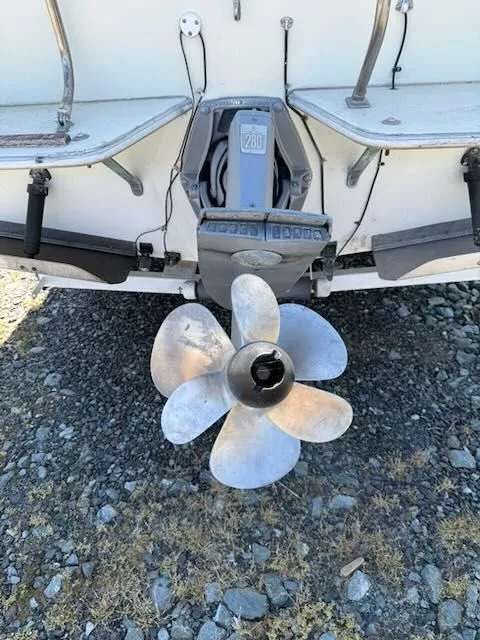 Slide: The Image of Rear view of a 1979 Tollycraft 26 with propeller. - 25