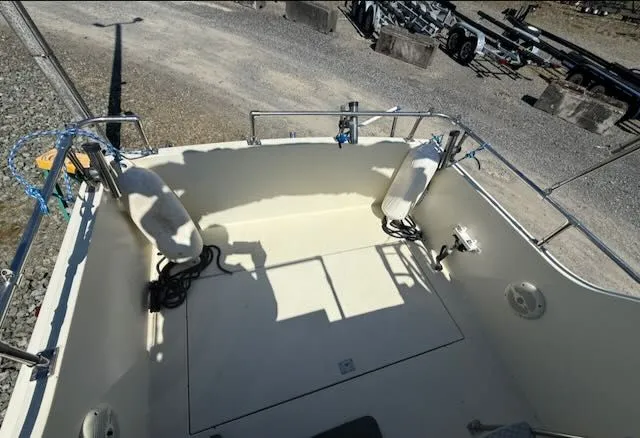 Slide: The Image of Interior view of a 1979 Tollycraft 26 boat deck. - 4