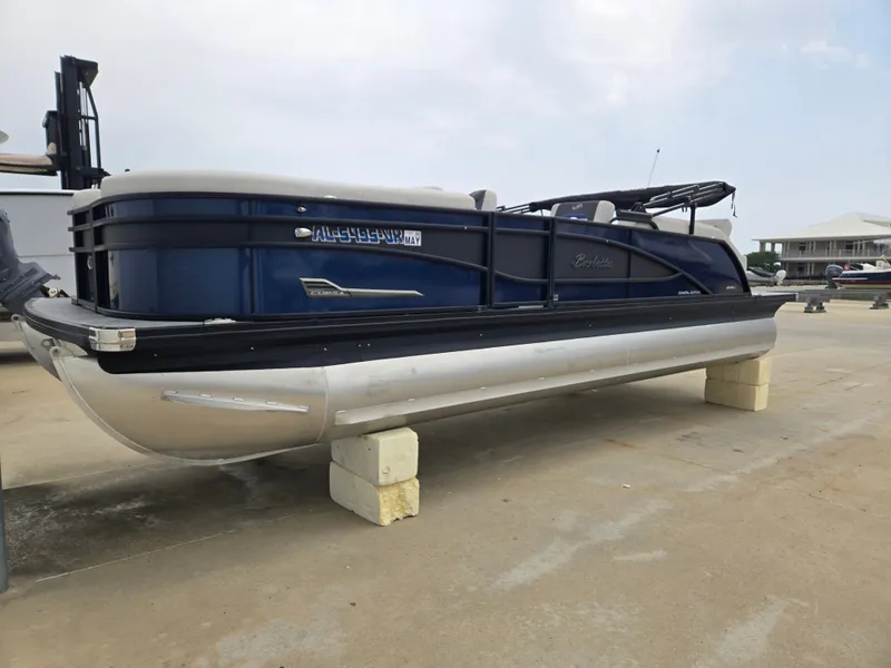 The Image of 2021 Barletta 23U CORSA pontoon boat on concrete blocks. - 0