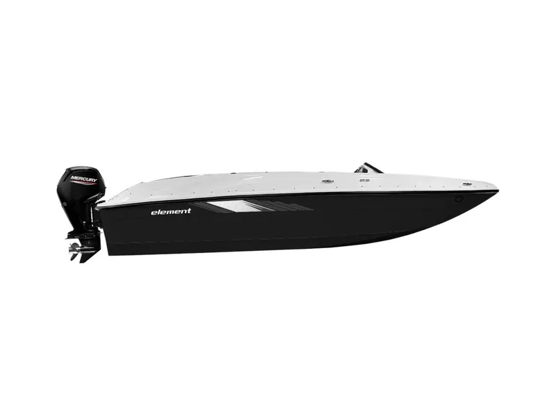 Slide: The Image of 2026 Bayliner Element E16 boat with Mercury outboard motor. - 2