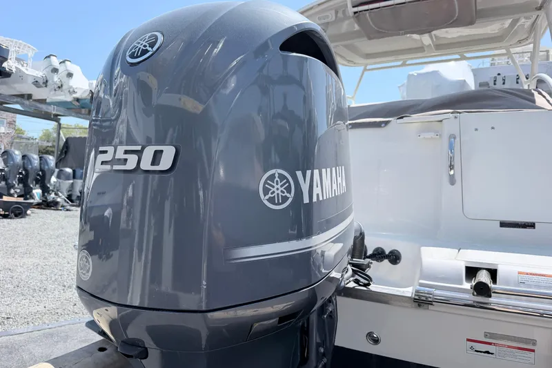Slide: The Image of Yamaha 250 outboard motor on a 2021 Sailfish 245 DC boat. - 25
