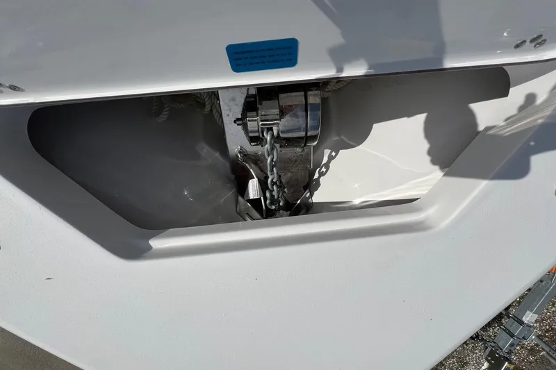 Slide: The Image of Anchor compartment of 2026 Sea Pro 240 Dual Console boat. - 30