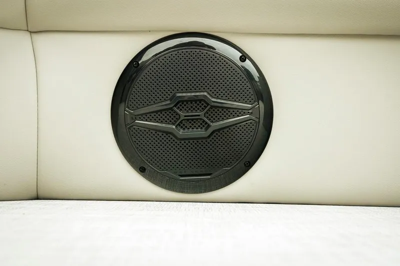 Slide: The Image of Speaker embedded in Dockside 20DQ boat interior, 2026 model. - 14