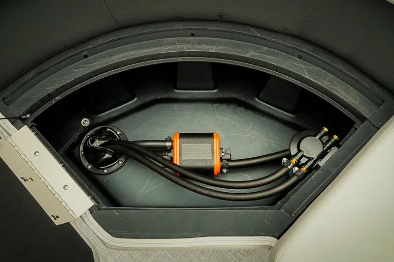 Slide: The Image of Interior view of Dockside 20DQ 2026 model, showcasing wiring and components. - 25