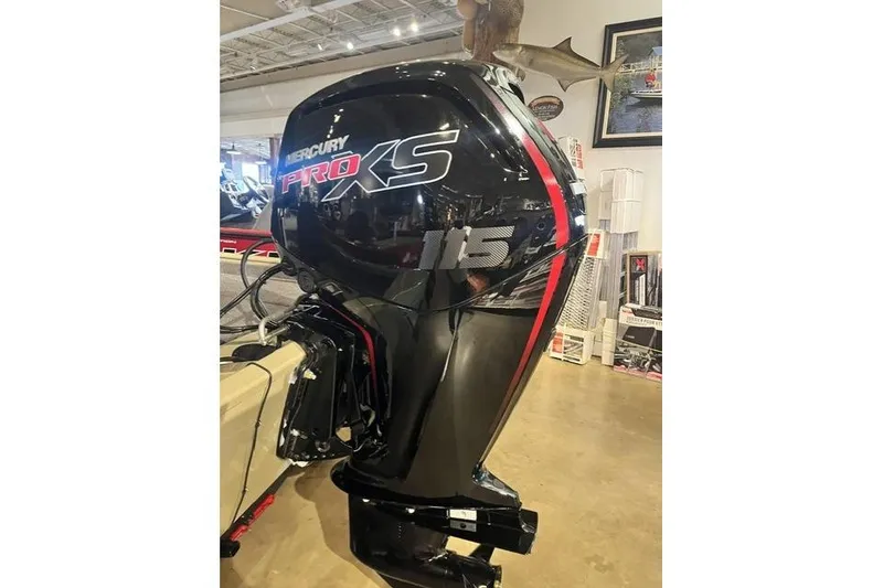 Slide: The Image of Mercury Pro XS 115 outboard motor on 2026 Tracker Pro Team 190 boat. - 3