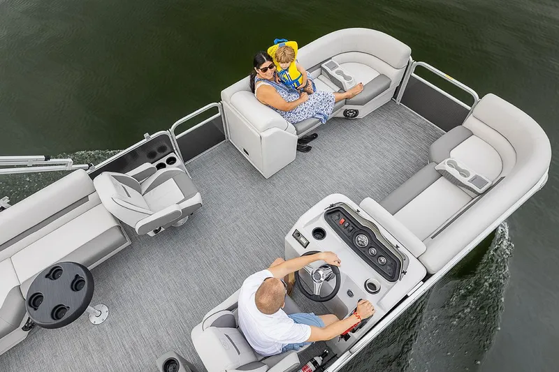 Slide: The Image of Manufacturer Provided Image: 2022 Godfrey Sweetwater 2286 SBX pontoon boat with family on board. - 20