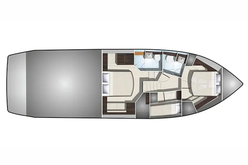 Slide: The Image of Manufacturer Provided Image: Top view layout of 2024 Galeon 500 Fly yacht interior. - 67