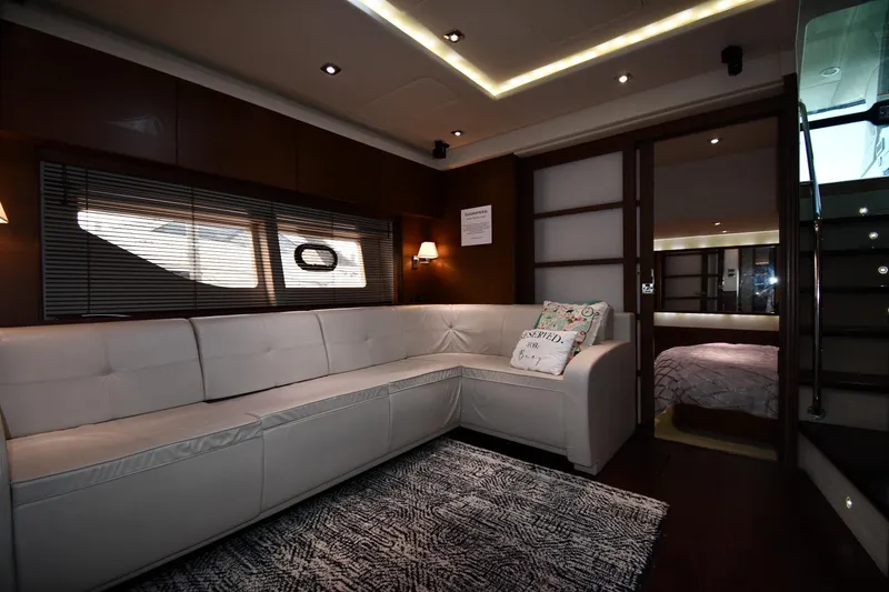 Slide: The Image of Luxurious interior of 2013 Sea Ray Sundancer 540 yacht with elegant seating and modern decor. - 38