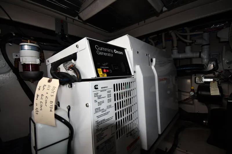 Slide: The Image of Cummins Onan generator in 2013 Sea Ray Sundancer 540 engine room. - 58