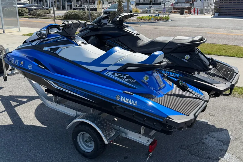 Slide: The Image of 2017 Yamaha WaveRunner VX Limited jet skis on a trailer, ready for adventure. - 10