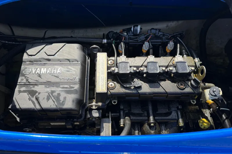 Slide: The Image of Engine of 2017 Yamaha WaveRunner VX Limited, showcasing internal components and wiring. - 4