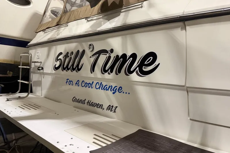Slide: The Image of 1989 Sea Ray 390 Express Cruiser named "Still Time" in Grand Haven, MI. - 14