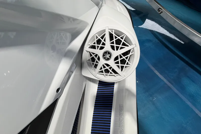 Slide: The Image of 2026 Yamaha WaveRunner VX Deluxe with sleek design and modern speaker detail. - 4
