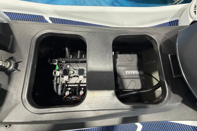 Slide: The Image of 2026 Yamaha WaveRunner VX Deluxe engine compartment, showcasing internal components and design. - 9