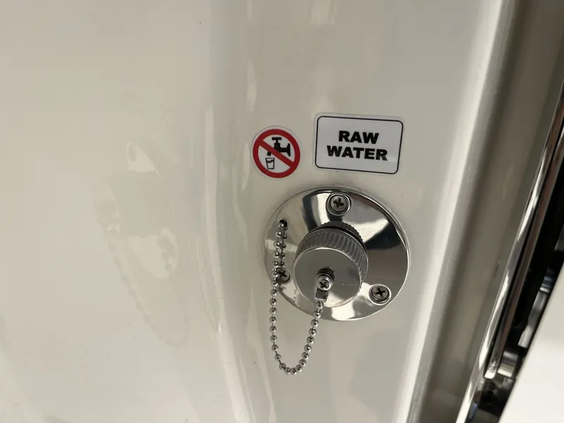 Slide: The Image of Raw water inlet on Pathfinder 2400 Open 2026 boat. - 27