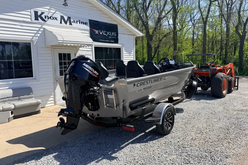 Slide: The Image of 2026 Crestliner 1650 Kodiak SC boat outside Knox Marine dealership. - 3