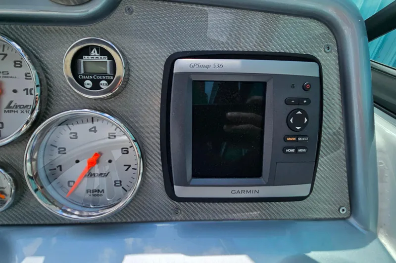 Slide: The Image of Dashboard of a 2013 Formula 310 FX5 with Garmin GPS and Livorsi gauges. - 20