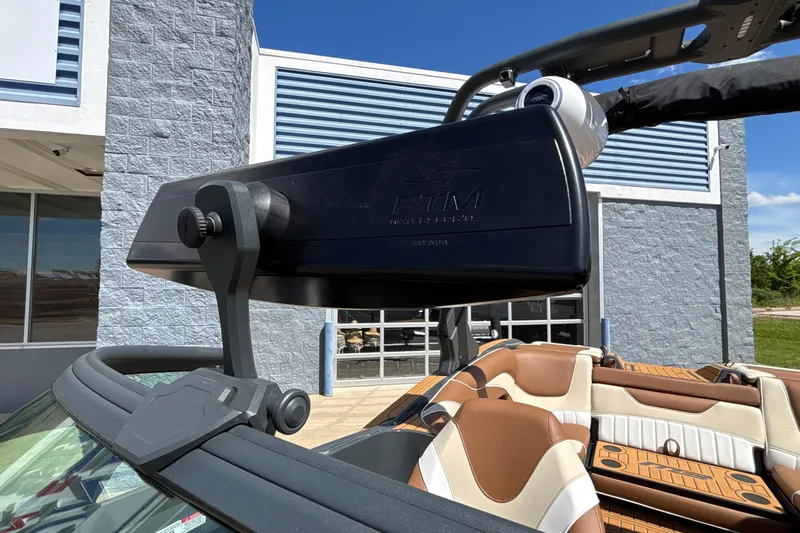 Slide: The Image of 2026 MB B52 23 Alpha boat with premium seating and advanced audio system. - 49