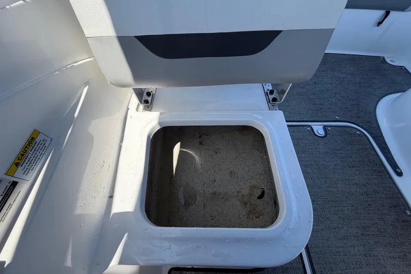 Slide: The Image of Storage compartment in Hurricane SunDeck Sport 185 OB boat, 2022 model. - 47
