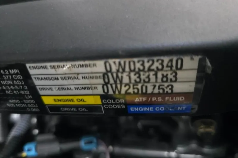 Slide: The Image of Serial numbers on a 2005 Envision 2900 Combo engine label. - 19
