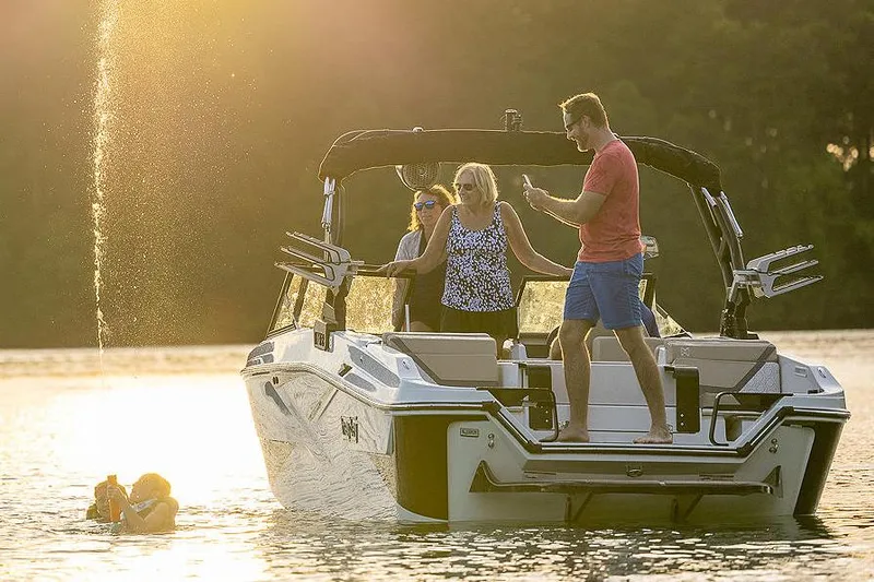 Slide: The Image of Manufacturer Provided Image: 2026 Heyday H22 boat on the water at sunset. - 11