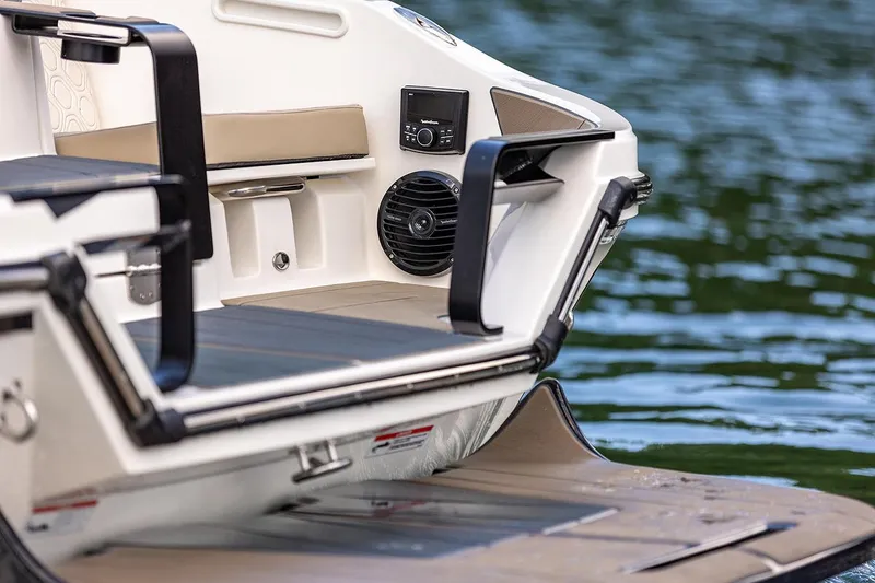 Slide: The Image of Manufacturer Provided Image: Rear view of Heyday H22 boat, 2026 model, on the water. - 12